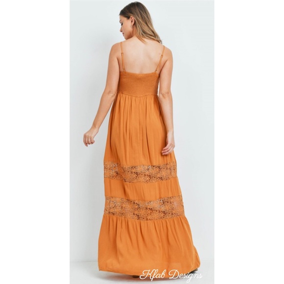❤️LAST 1! Lace Contrast Layered Tiered Maxi Dress! - Picture 5 of 6